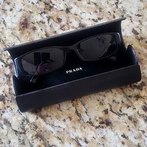 Prada rectangular Women's eyeglass frames black made in italy